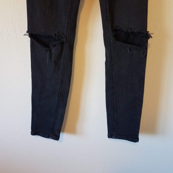 GRLFRND Candice Women's 27 Distressed Black Jeans Denim Cotton Elastane - Picture 2 of 11